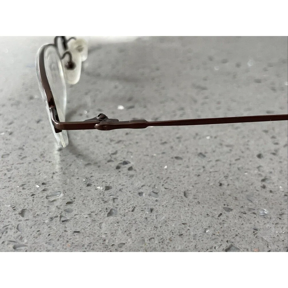 Noveau Eyewear Fisk BRN Brown 49-20-135 half rim eyeglasses Frames ONLY